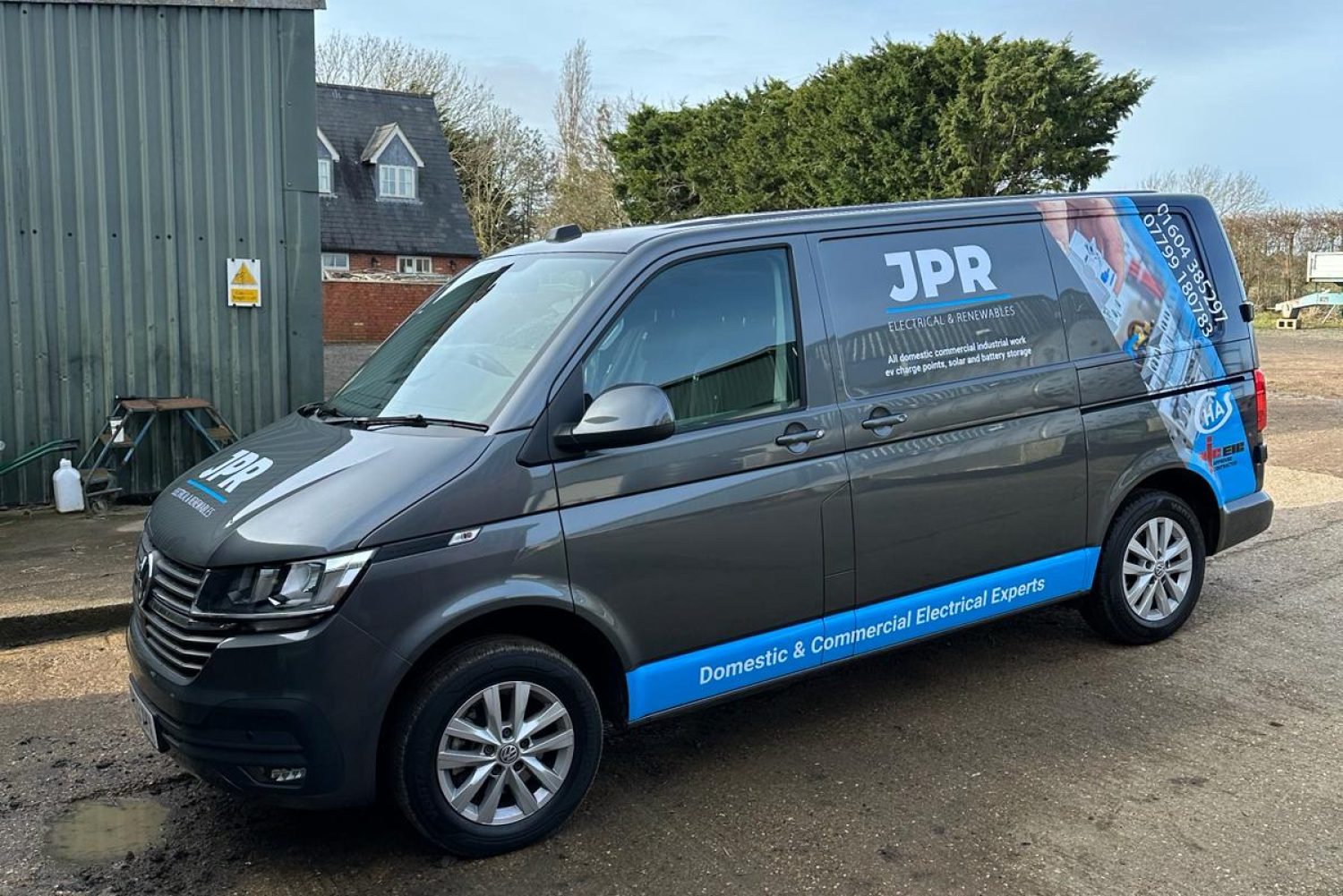 d8e79dc7-3075-478c-8958-49abb4972189 JPR Electrical van parked outside a job